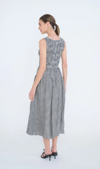 Classic Charm Gingham Midi Dress