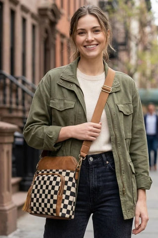Camila Checker Crossbody