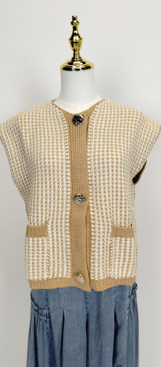 Meadowline Knit Button Vest