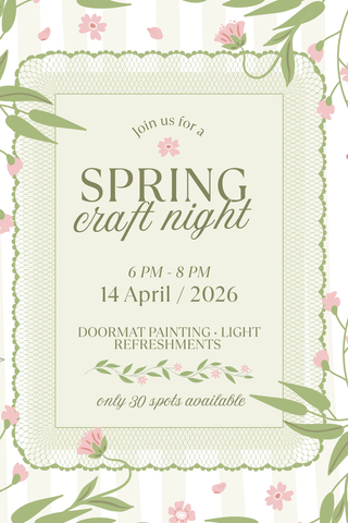 Spring Craft Night – Doormat Painting