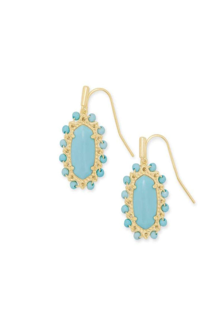 ACCESSORIES GOLDBLUE Kendra Scott Beaded Lee Gold Drop Earrings