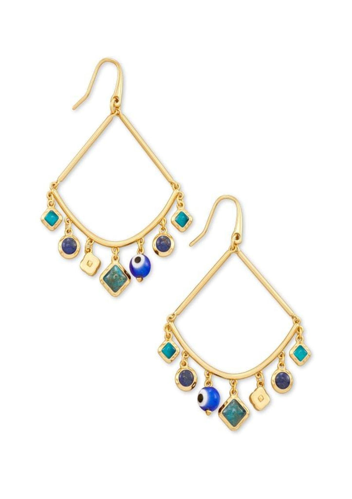 ACCESSORIES TEAL MIX Kendra Scott Gemma Gold Drop Earrings