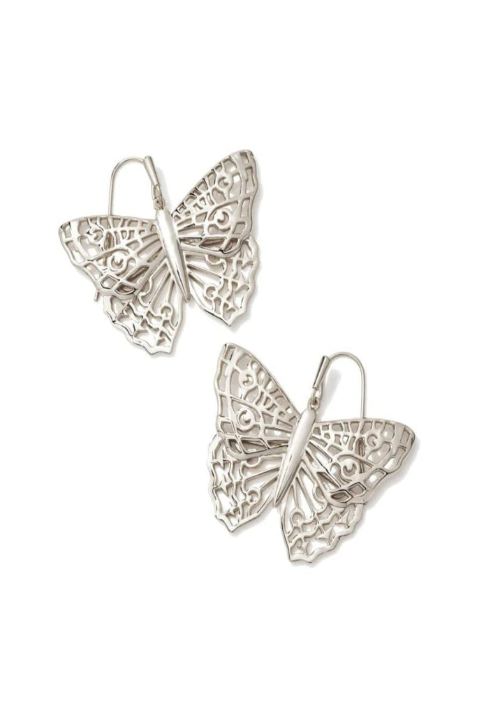 Silver Kendra Scott Butterfly Earrings